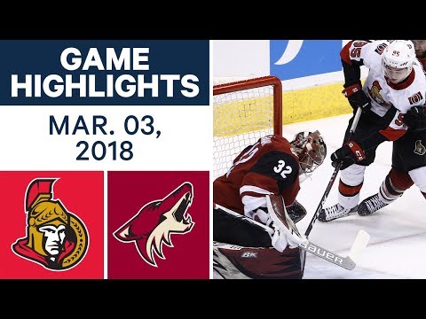 Video: NHL Game Highlights | Senators vs. Coyotes - Mar. 03, 2018