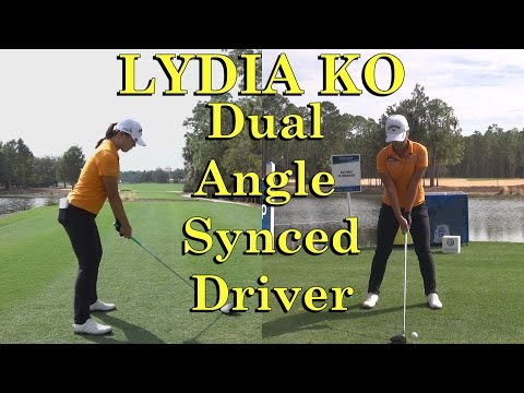 Lexi Thompson Dual Angle Slow Motion Driver Golf Swing