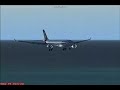 Airbus A330-300 landing in Antilles