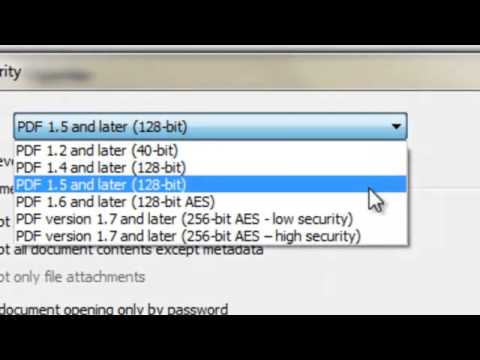 how to provide security in pdf document