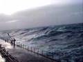 Cargo ship in stormy weather