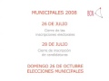 Cronograma de las Elecciones Municipales 2008