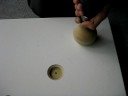 Sanding out round indents