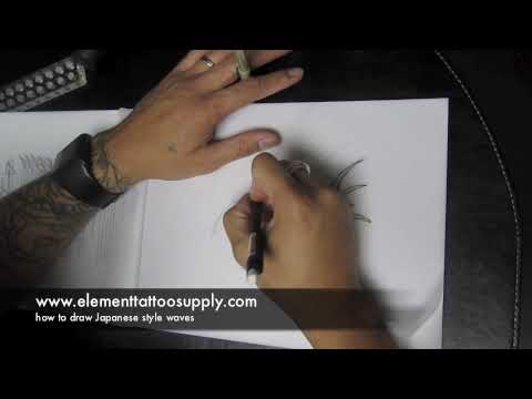 how to draw japanese waves