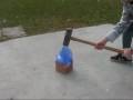 smashing a lamp and a clock