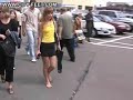Girls barefoot in public