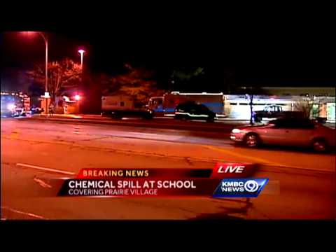 chemical spill - Bomb technicians were called to Shawnee Mission East High School after classes dismissed Monday to clean up a spill in a chemistry lab storage area.