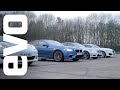 Drag race- BMW M5 v Porsche Panamera S v Mercedes E63 AMG v Jaguar XFR - evo exclusive