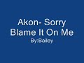 Akon- Sorry Put The Blame On Me with lyrics