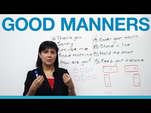 manners - http://www.engvid.com/ Learning English? Then you must learn about English culture and etiquette too. I'll tell you the one secret you MUST know to be accept...