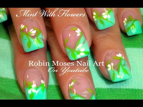 Easy White Flower Nail Art