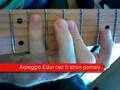 Arpeggio E dur - cez 5 strún / pomaly
