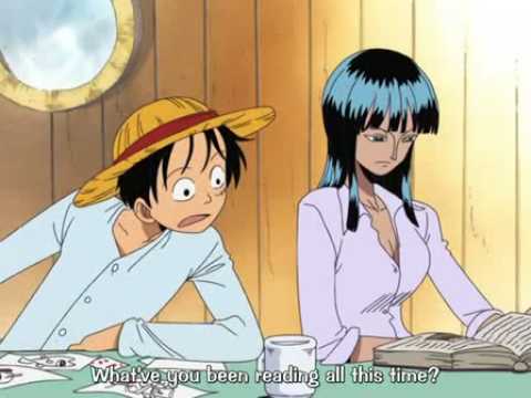 Luffy's interested in book
