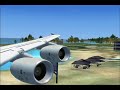 KLM Airbus A380-800 landing at St. Maarten