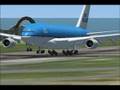 KLM Airbus A380-800 landing at St. Maarten