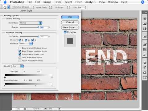 Learn Photoshop - How to simulate the text of the writing on the walls