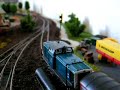 Ausfahrt Modelleisenbahn Güterzug