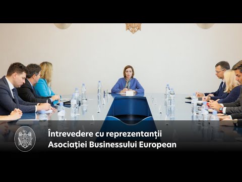Președinta Maia Sandu s-a întâlnit cu reprezentanții Asociaţiei Businessului European 