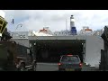 Driving On Board Brittany Ferries MV Armorique Roscoff, Brittany 17th July 2009