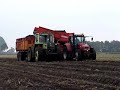 Aardappelsrooien MB Trac Case-IH Grimme en Trekkerweb.nl