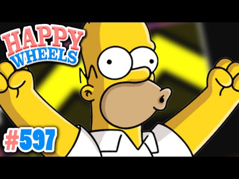 HOMER SIMPSON SMILEY?! MEGA KOMISCHE FRAGE! ✪ Happy Wheels #597