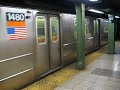 Nyc subway train leaving station