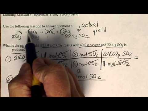 how to calculate percent yield