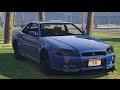 Nissan R34 GTR 0.1 для GTA 5 видео 10
