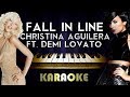 Christina Aguilera - Fall in Line (feat. Demi Lovato) | Piano Karaoke Instrumental Lyrics Cover