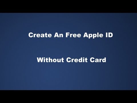 how to create free apple id