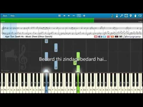 ♫ Agar Tum Saath Ho (Tamasha) || Piano Tutorial + Music Sheet + MIDI With Lyrics ♫ Agar Tum Saath Ho (Tamasha) || Piano Tutorial + Music Sheet + MIDI With Lyrics