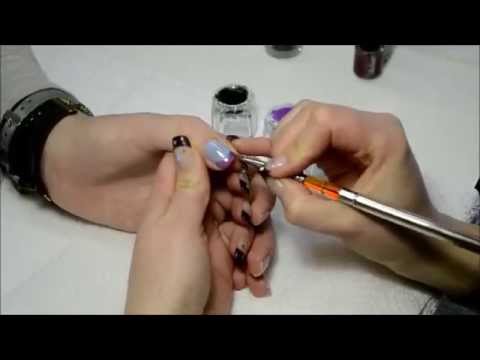how to nail art with acrylic paint