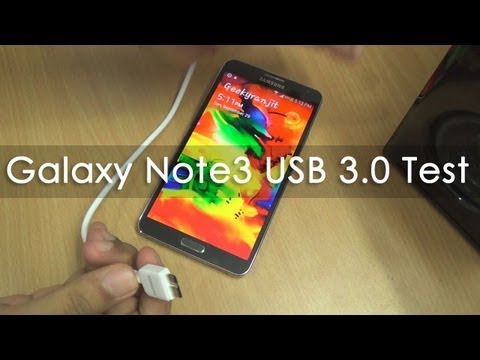 USB 3 - Samsung Galaxy Note 3 support the Micro USB 3.0 port which gives it USB 3.0 support and the Note 3 is the first phone in the world to have USB3 support and I...