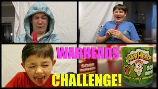 WARHEAD SOUR DIP AND WATER CHUG CHALLENGE!