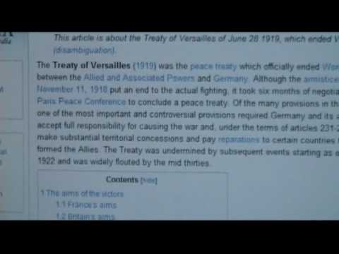 The Treaty of Versailles and Wilson