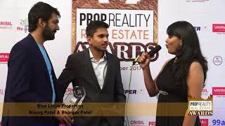 AT PROPREALITY REAL ESTATE AWARD SHOW, An Interview of MR. NISARG PATEL,BLUE LOTUS.