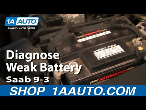 How a Weak Battery causes trouble in a Saab 9-3 Try to start and just hear 2 clicks