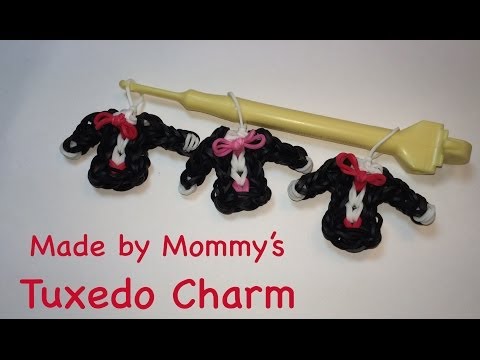 Rainbow Loom Tuxedo Charm - Celebrate New Years in Style!