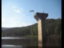 Kid jumps off a 30 ft column, BACK SMACKS!!!
