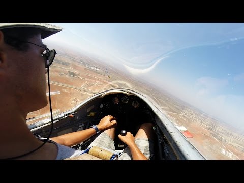 K7 Glider Soaring Flight - Cockpit View - Stalling and Spinning - Winch Launch and Landing
