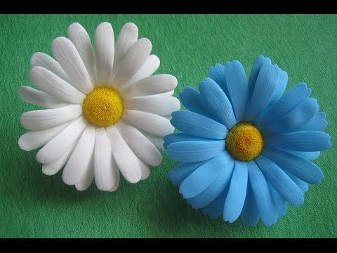 Мастер класс как сделать ромашки из фоамирана Мастер класс как сделать ромашки из фоамирана