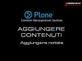 Manuale Plone 3 - 2.10 Aggiungere notizie