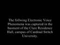 videos de Cardinal Stritch University (Clare Hall) EVP