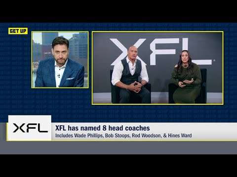 XFL Owners Dany Garcia and Dwayne Johnson on ESPN's Get Up to announce the XFL’s head coaches
