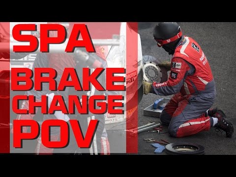 change - Epic POV camera of a full brake disk change during the SPA 24h in under 4 minutes! .