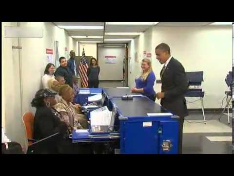 ID - Obama asked to show ID while voting in Chicago. lol... If he'd forgotten to bring his driver's license, this clip would have been 24-karat comedy gold.