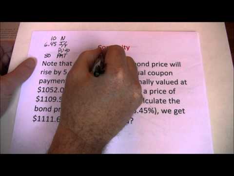 Duration - This video illustrates how duration can be used to approximate the change in bond price given a change in interest rates. It also introduces and discusses co...