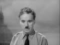 charlie chaplin as hinkel (resp. the barber). end of the film: the barber, having been mistaken for the dictator, is delivering an address in front of a great audience and over the radio to the nation. the speech is full of humanity, pathos of freedom, and belief in peace. (the address is interpreted as an out-of-character personal plea from chaplin.)

*** his speech *** 
i'm sorry but i don't want to be an emperor. that's not my business. i don't want to rule or conquer anyone.
i should like to help everyone if possible: jew, gentile, black man, white.
we all want to help one another. human beings are like that.
we want to live by each other's happiness, not by each other's misery.
we don't want to hate and despise one another.
in this world there's room for everyone and the good earth is rich and can provide for everyone.
the way of life can be free and beautiful but we have lost the way.
greed has poisoned men's souls, has barricaded the world with hate, has goose-stepped us into misery and bloodshed.
we have developed speed but we have shut ourselves in.
machinery that gives abundance has left us in want.
our knowledge has made us cynical, our cleverness, hard and unkind.
we think too much and feel too little.
more than machinery we need humanity.
more than cleverness we need kindness and gentleness.
without these qualities, life will be violent and all will be lost.
the aeroplane and the radio have brought us closer together.
the very nature of these inventions cries out for the goodness in man, cries out for universal brotherhood, for the unity of us all.
even now my voice is reaching millions throughout the world, millions of despairing men, women, and little children, victims of a system that makes men torture and imprison innocent people.
to those who can hear me i say, 