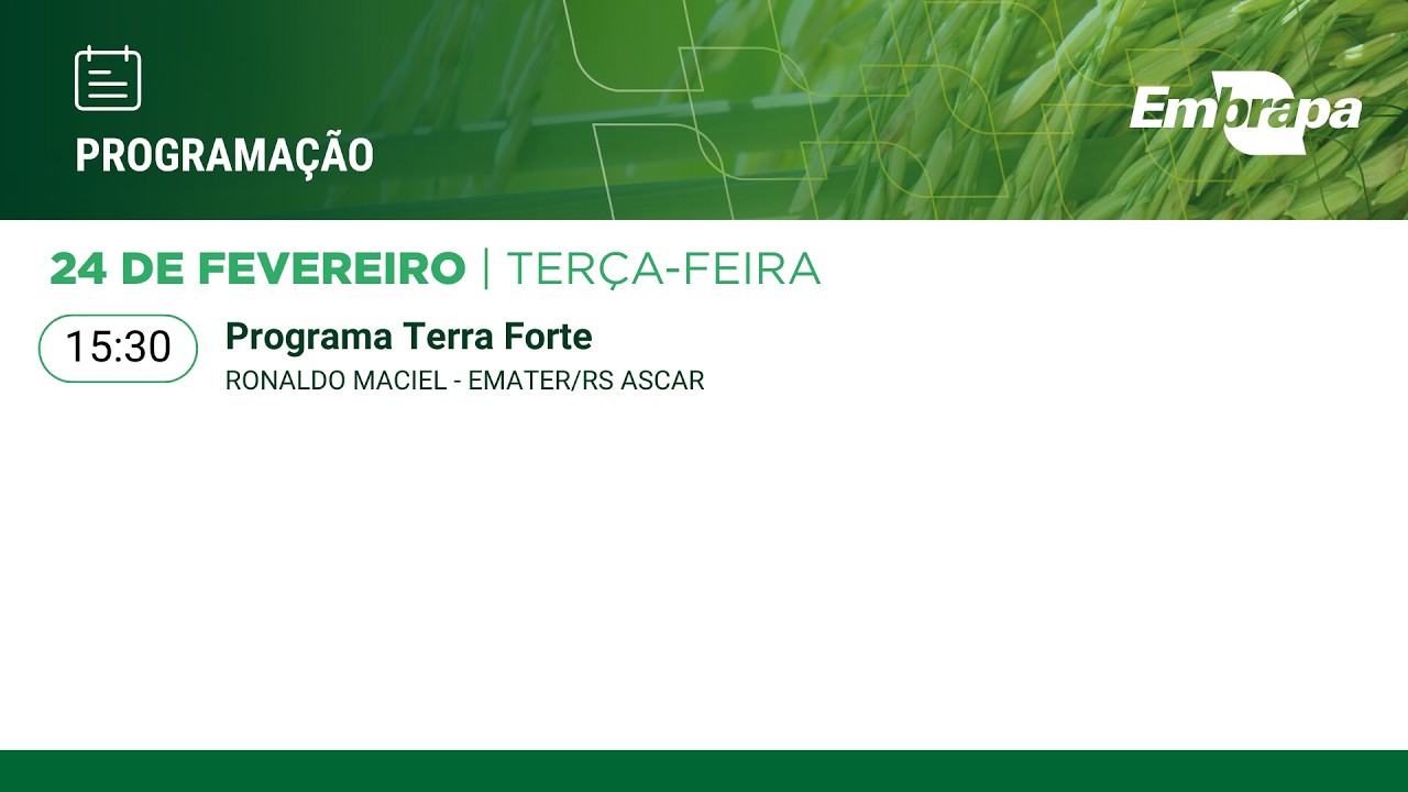 36º AOCA | Programa Terra Forte