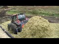 Pushing up a load of corn silage